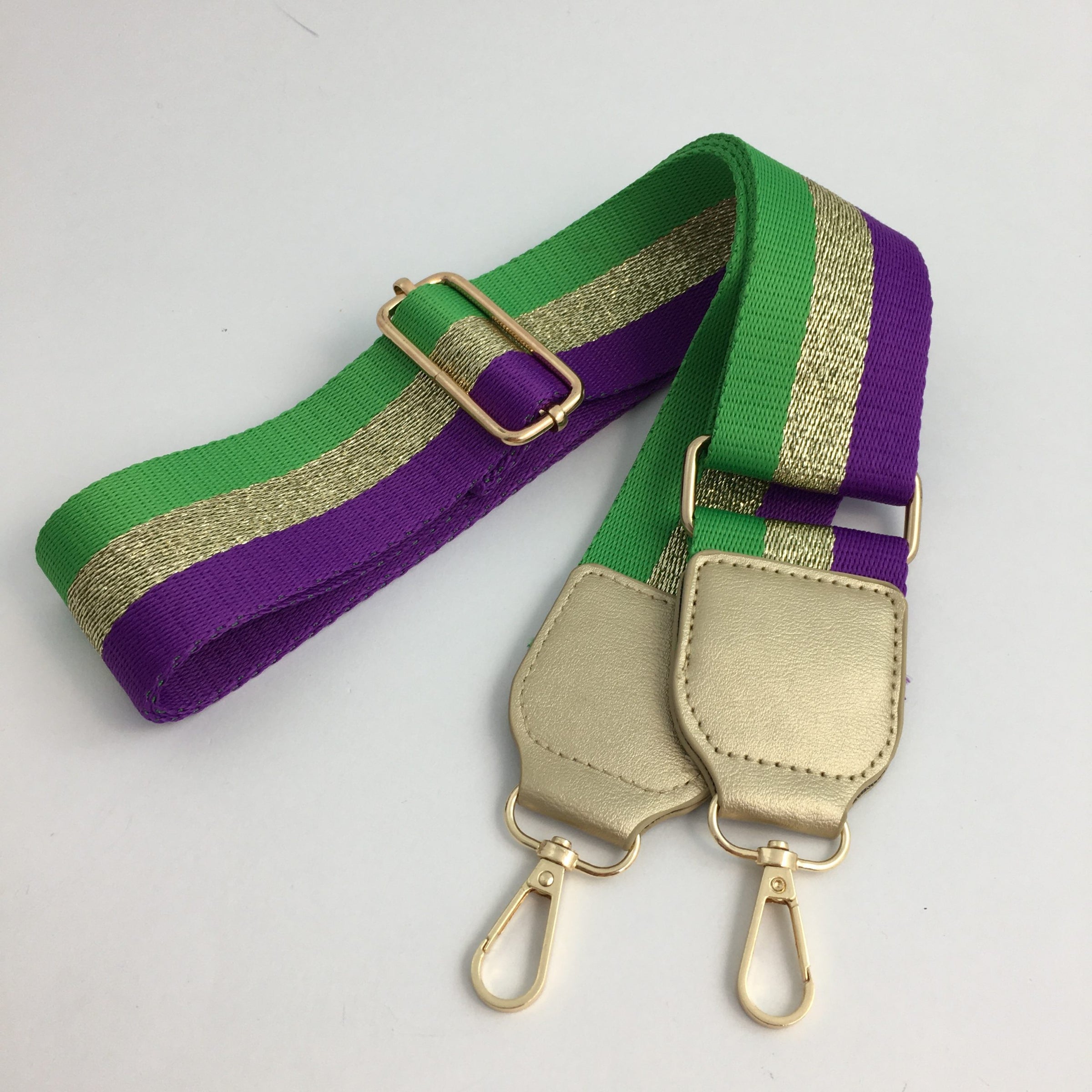 Purple, Green and Gold Purse Strap